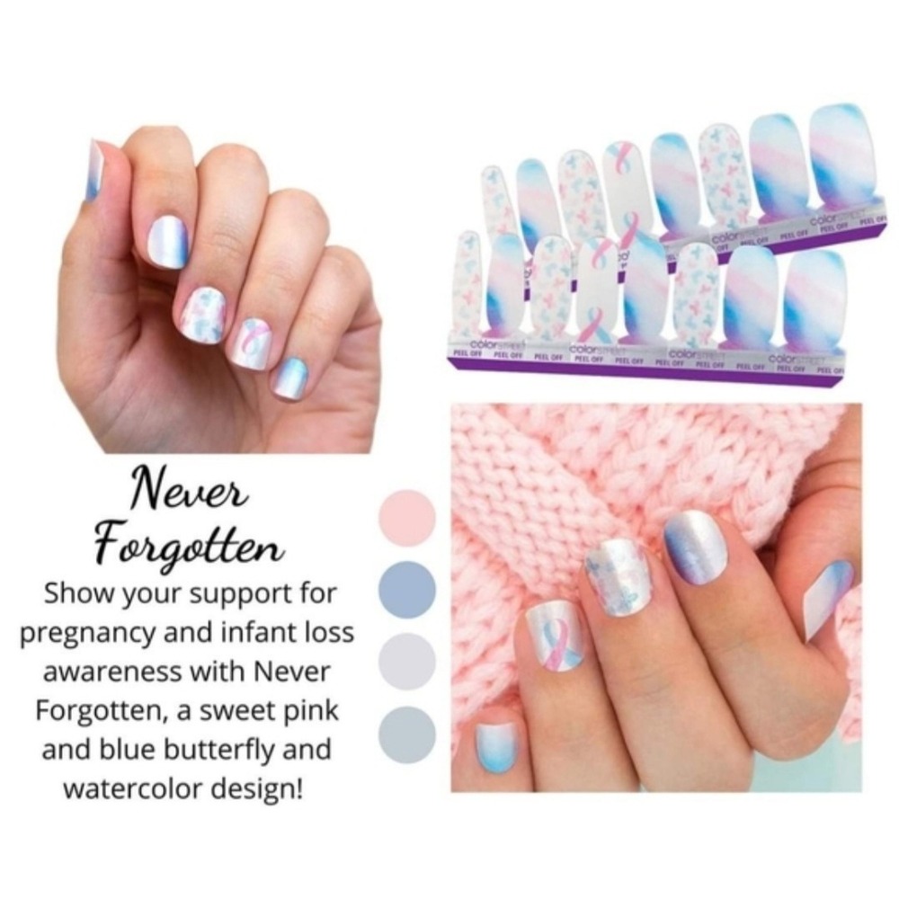 Color Street Nail Polish Strips NEVER FORGOTTEN Retired